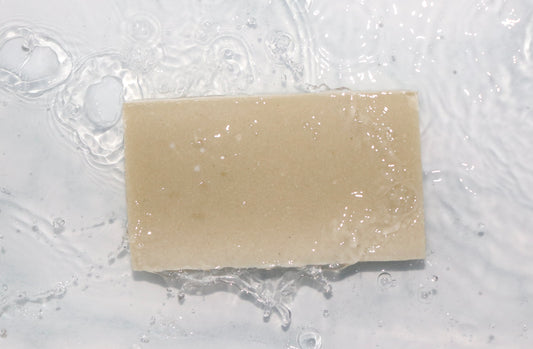 Face Beauty Soap splashed with water